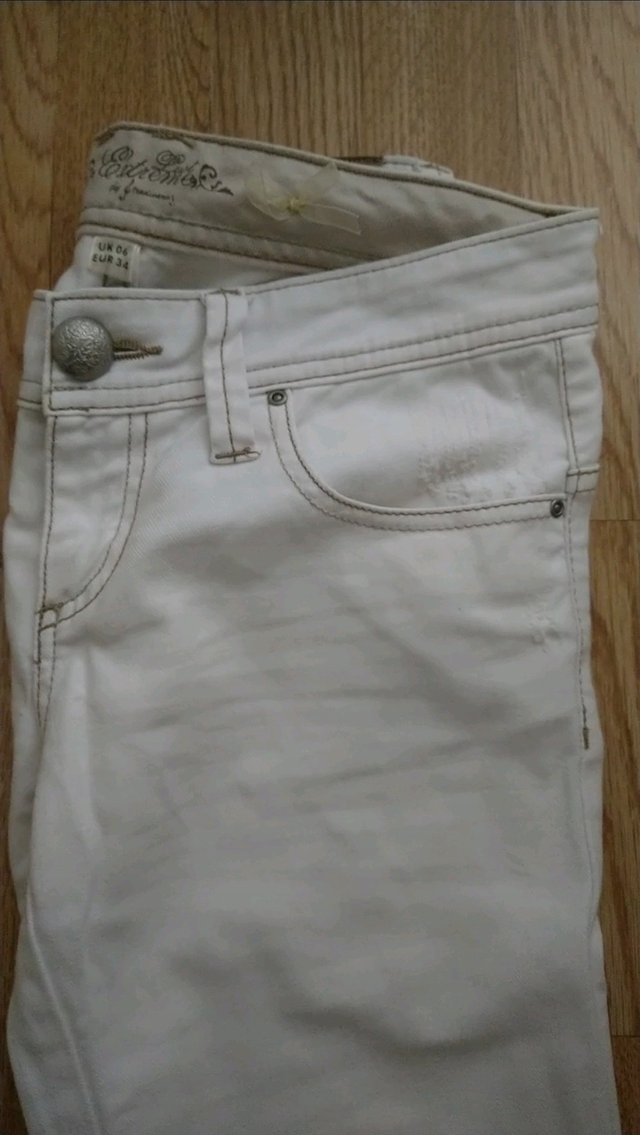 pantalón blanco Stradivarius t:34, como nuevo!!