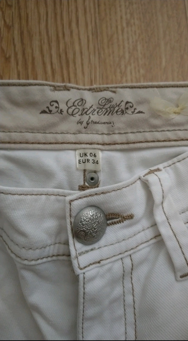 pantalón blanco Stradivarius t:34, como nuevo!!