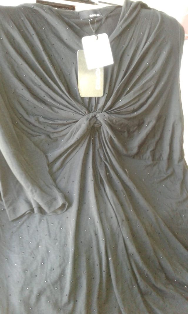 Blusa Camiseta de fiesta de noche negro