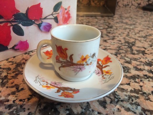 Juego tazas café vintage porcelana