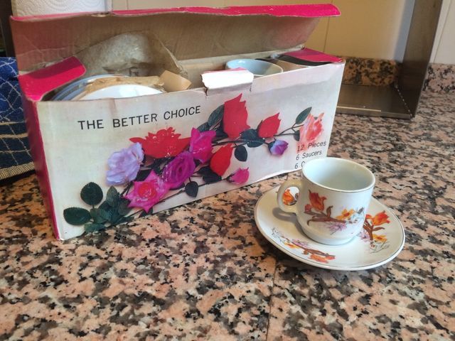 Juego tazas café vintage porcelana