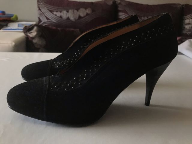 Zapato de mujer  en piel tipo ante