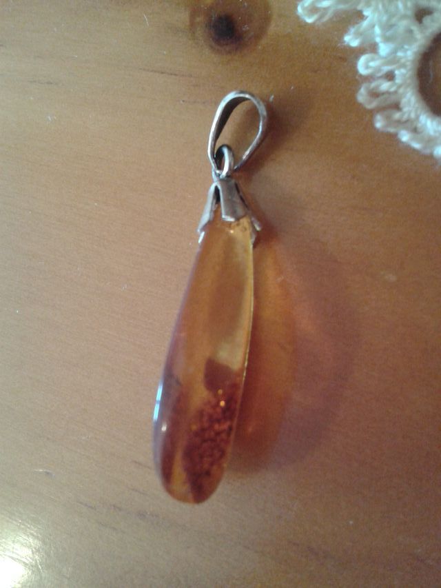 Colgante PLATA imitación Ámbar
