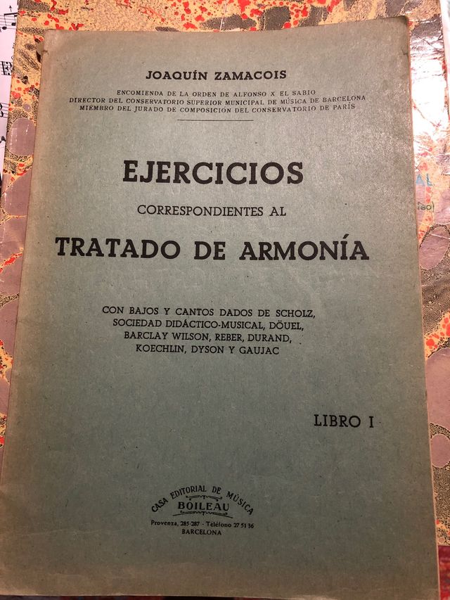 Ejercicios tratado Armonía zamacois