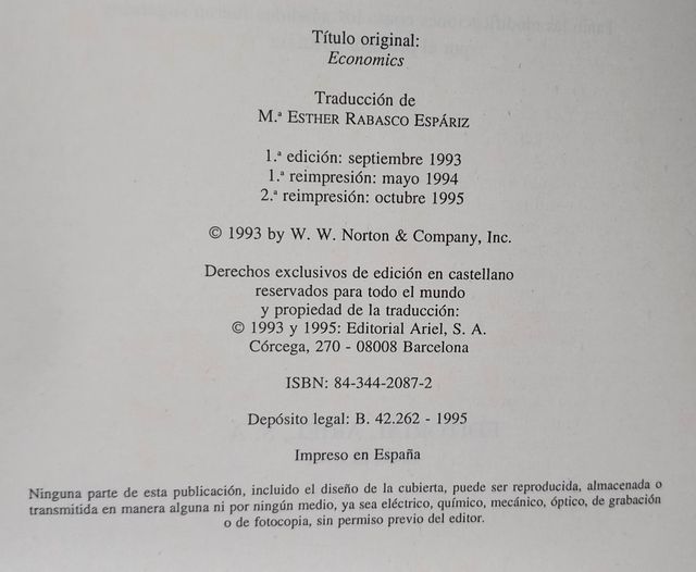 Libro de Economía. Joseph E. Stiglitz.