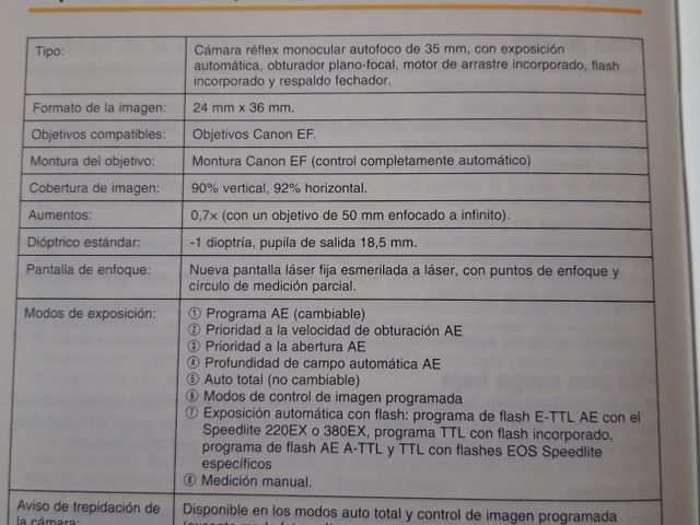 Cámara Canon EOS 500N