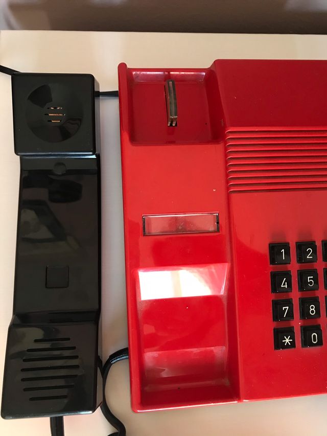 Teléfono fijo Teide rojo en perfecto estado