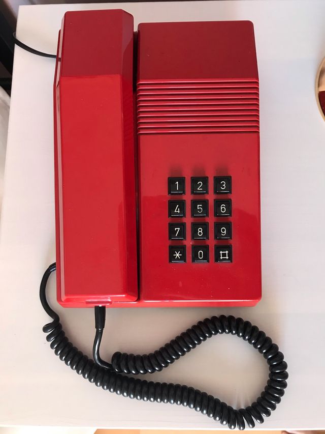 Teléfono fijo Teide rojo en perfecto estado