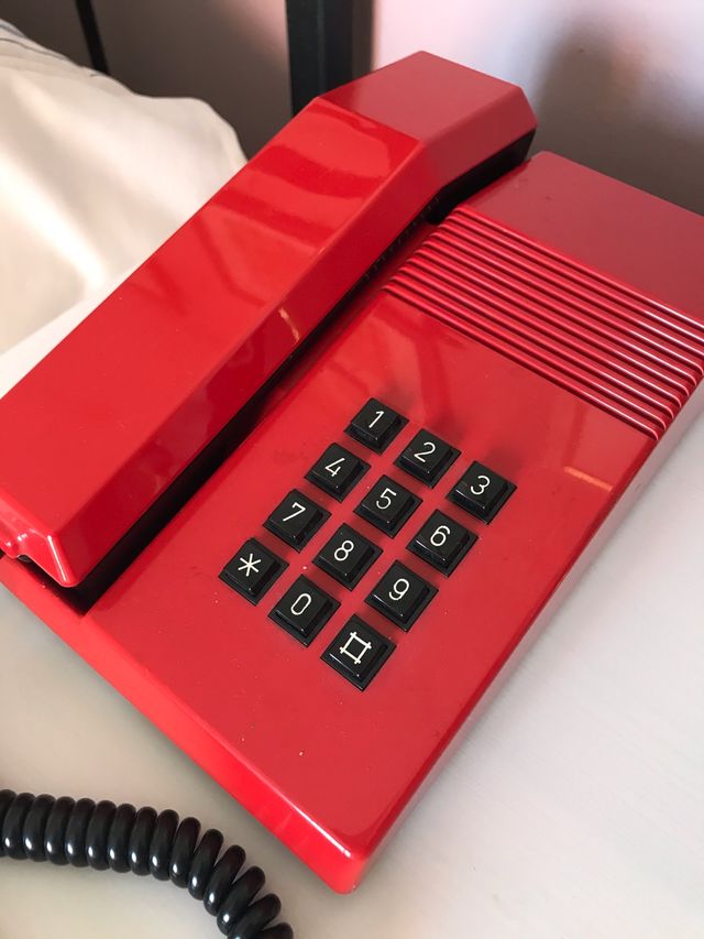 Teléfono fijo Teide rojo en perfecto estado