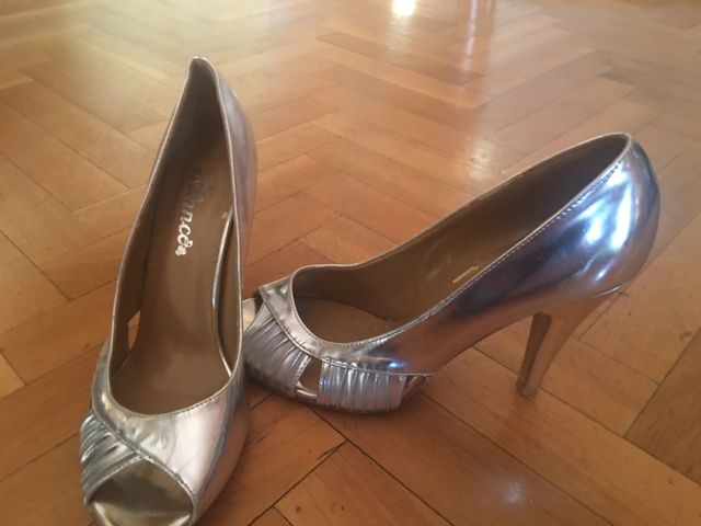 Zapatos plateados talla 38 de Blanco