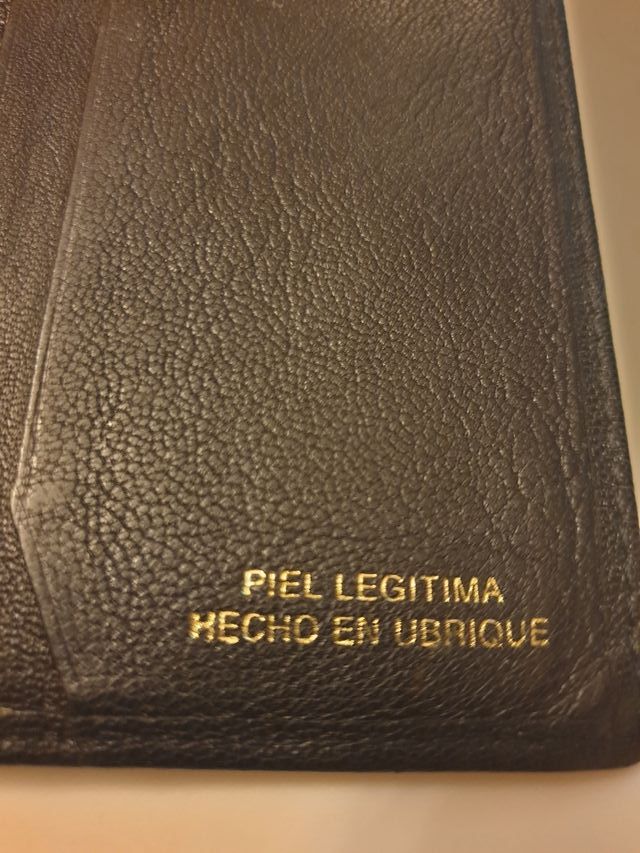 Billetera piel Ubrique negra vintage