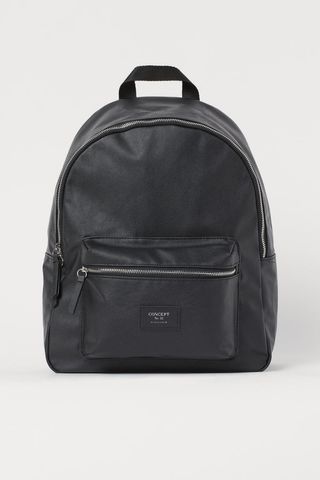 mochila polipiel negra mujer