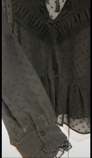 Camisa negra lencera plumeti Zara nueva! - Vinted