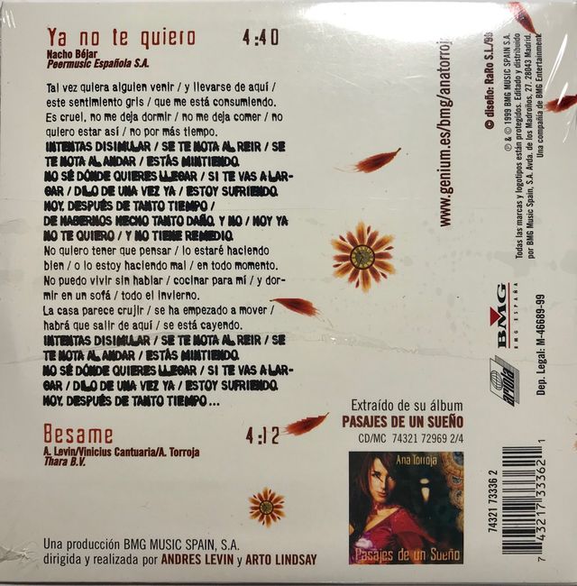 CD Single Ana Torroja Ya no te quiero de segunda mano por 39 EUR en Logroño en WALLAPOP