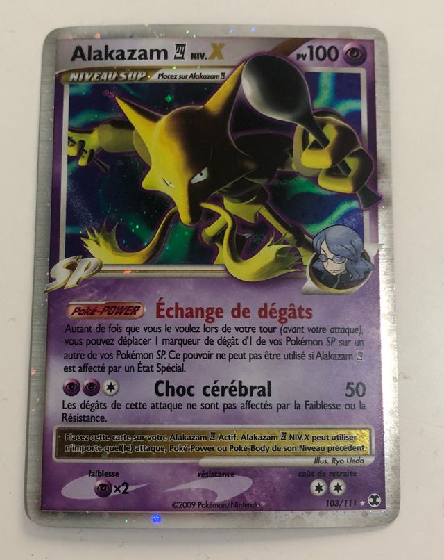 POKEMON CARTA: ALAKAZAM NIVEL X