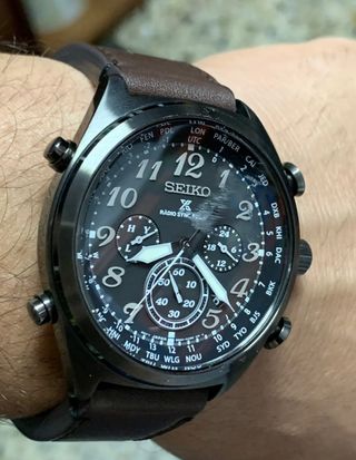 Reloj Seiko solar de segunda mano en WALLAPOP Seiko SSC233 Reloj para hombres, correa de tela color
