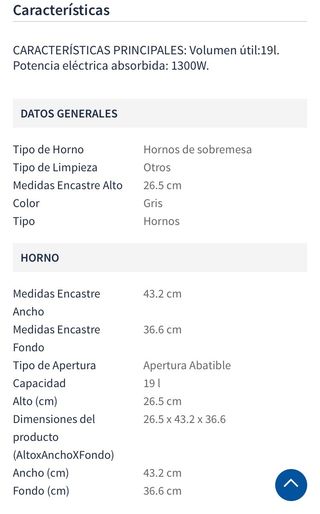 Horno Sobremesa Bluesky BTO19-16 de segunda mano por 40 EUR en Villaobispo  de Las Regueras en WALLAPOP