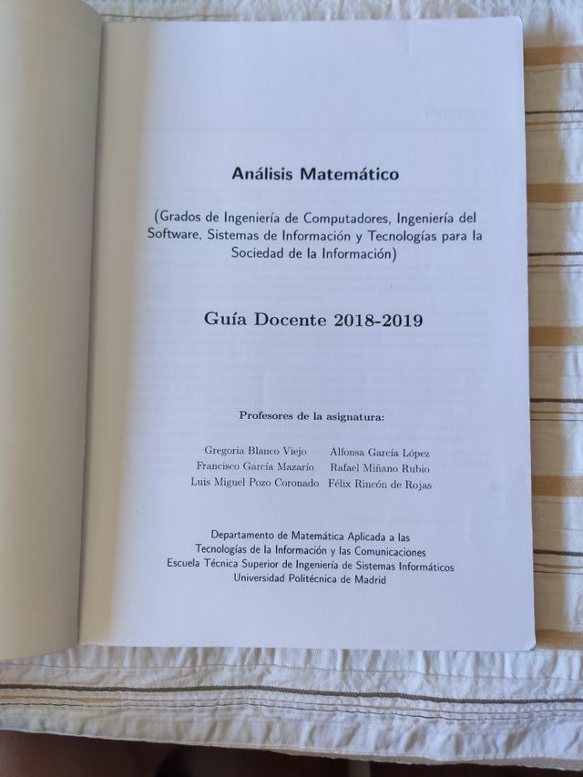 Análisis matemático. ETSISI