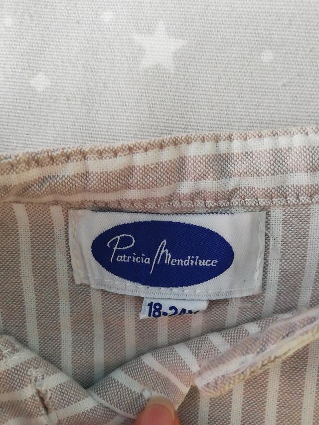 camisa rayas gris y blanca