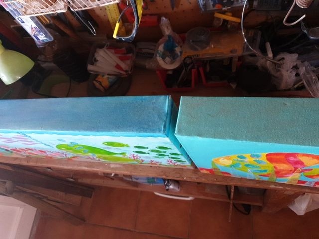 cuadro de madera al óleo