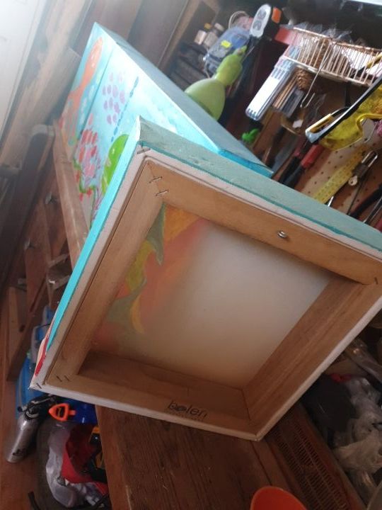 cuadro de madera al óleo