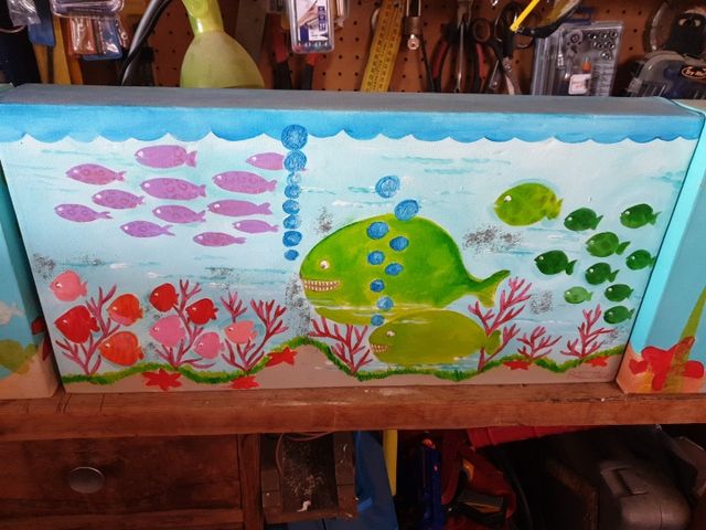 cuadro de madera al óleo