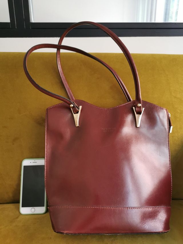 Good quality leather bag made in Italy - Vera pele