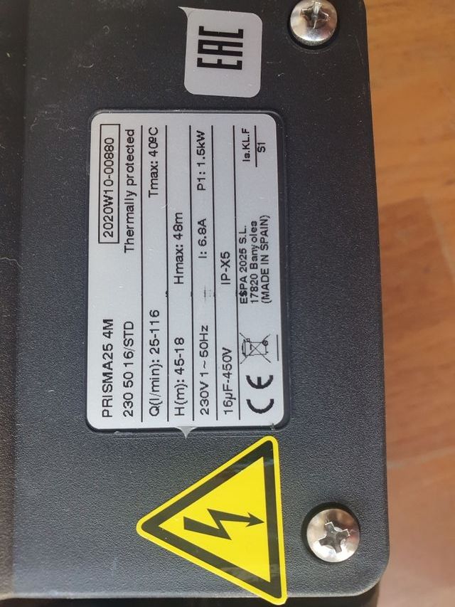 bomba spa prisma 25 15 4m 5m 3m