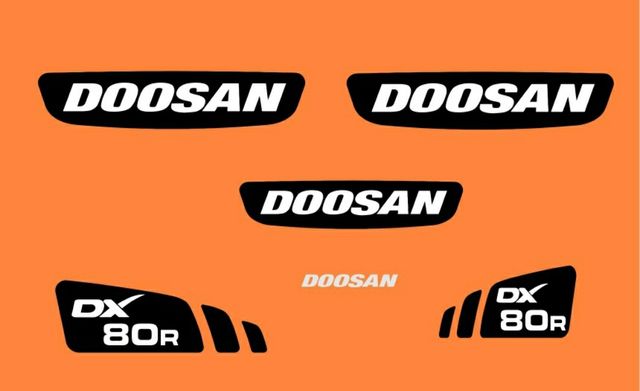 kit completo de pegatinas Doosan DX 80R