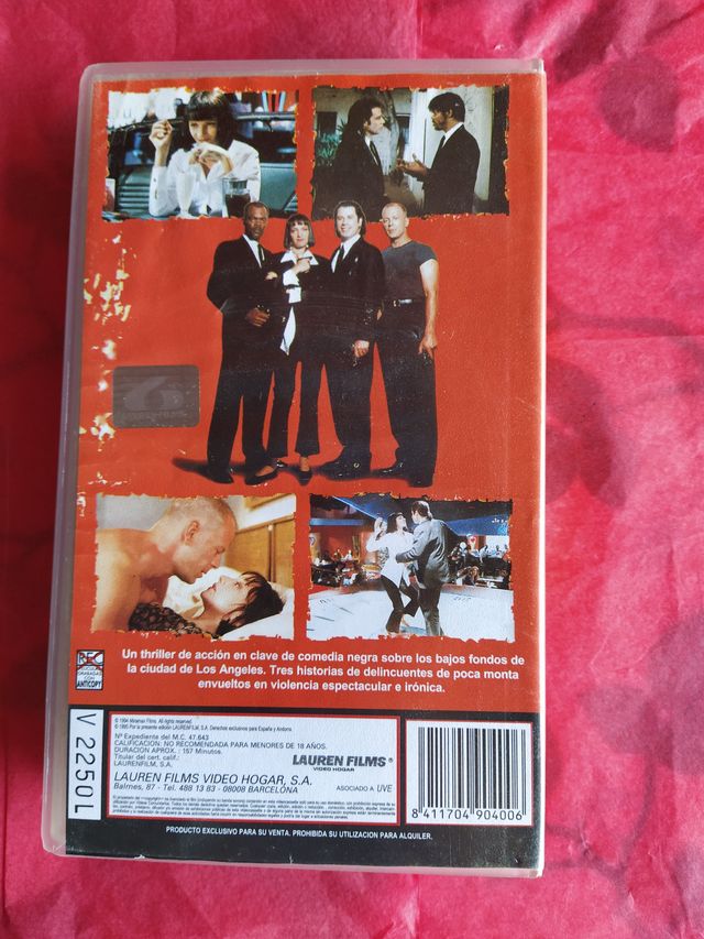 Película VHS 'Pulp Fiction' de Quentin Tarantino