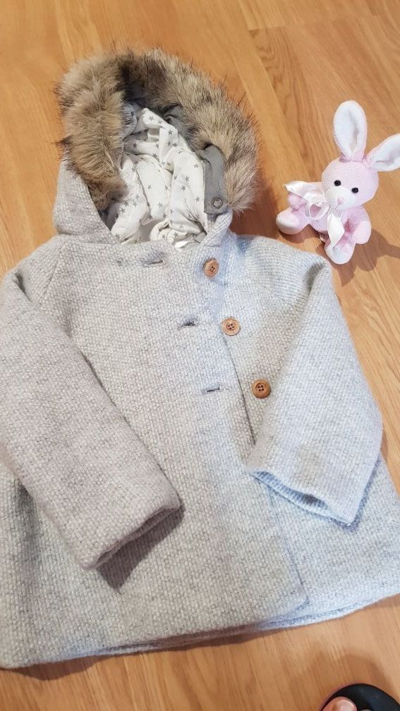 abrigo gris zara talla 2