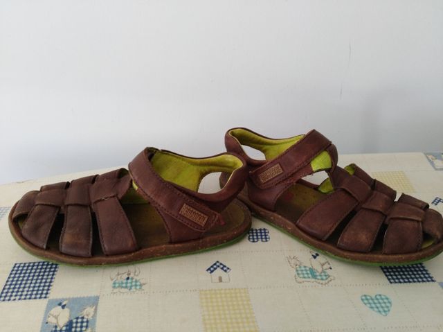 sandalias Camper de piel, número 32