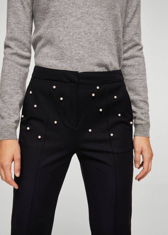 Pantalón algodón perla