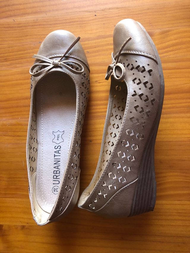 Bailarinas piel cuña