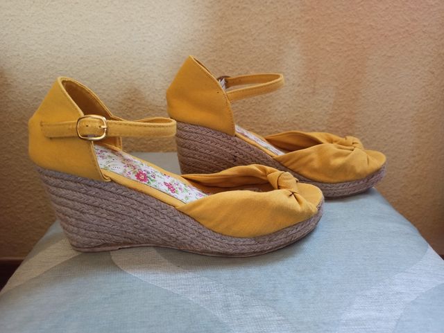 Sandalias cuña esparto mujer 41 Sfera