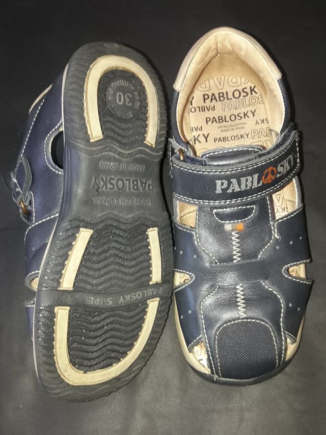 Sandalias de niño de piel por dentro y por fuera, 