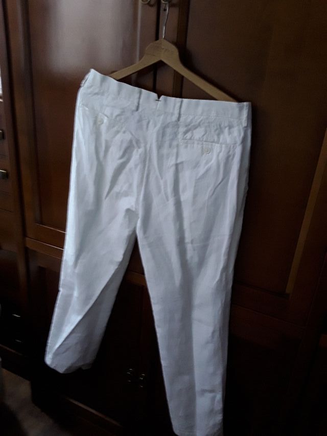 Pantalon Pedro  del Hierro, blanco talla 44, recto