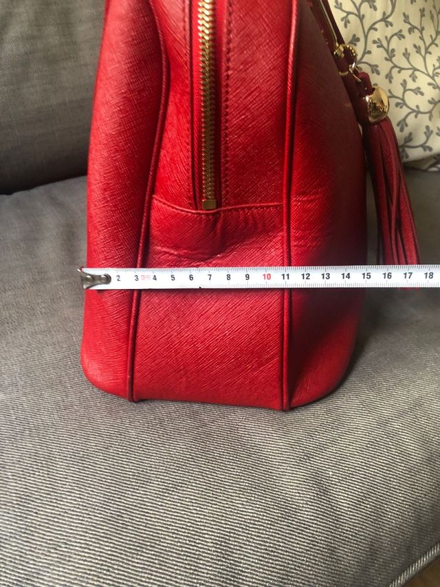 Bolso de piel Rojo grande ,nuevo