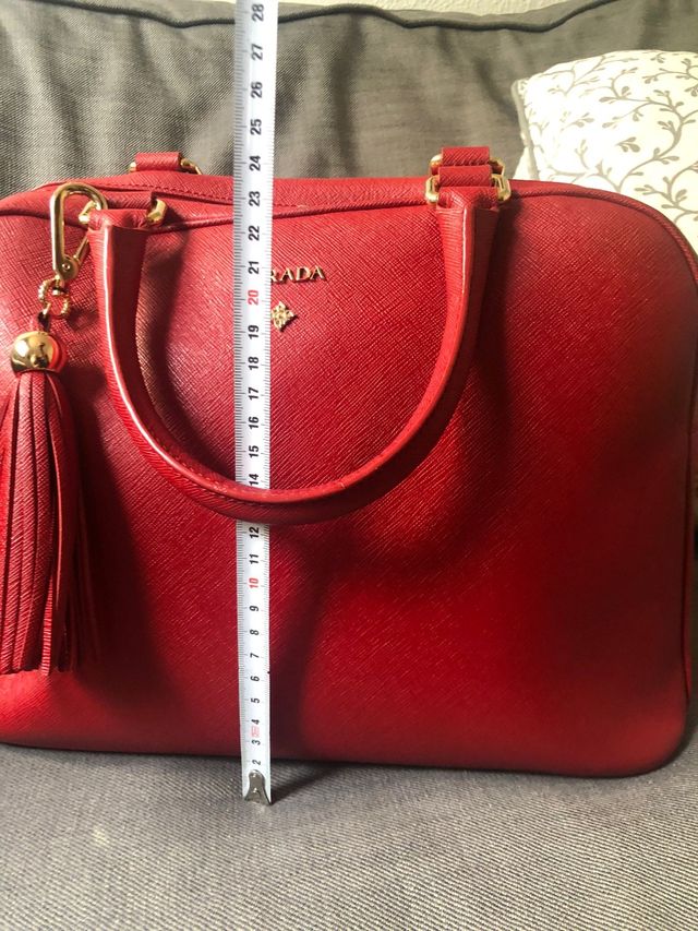 Bolso de piel Rojo grande ,nuevo