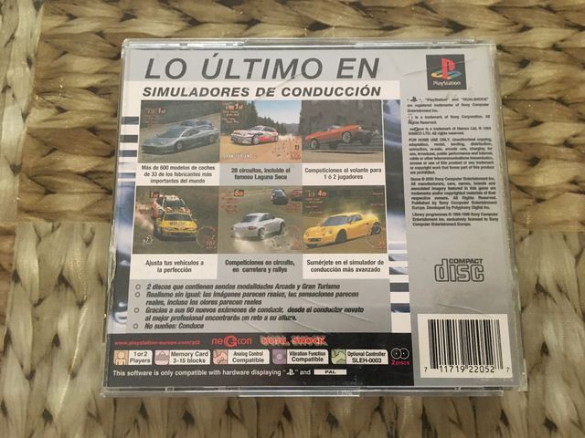 Caja + manuales PS1 Gran Turismo 2 (PAL España)