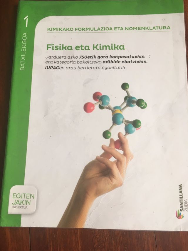 KIMIKAKO FORMULAZIOA ETA NOMENKLATURA BATXILERGO 1