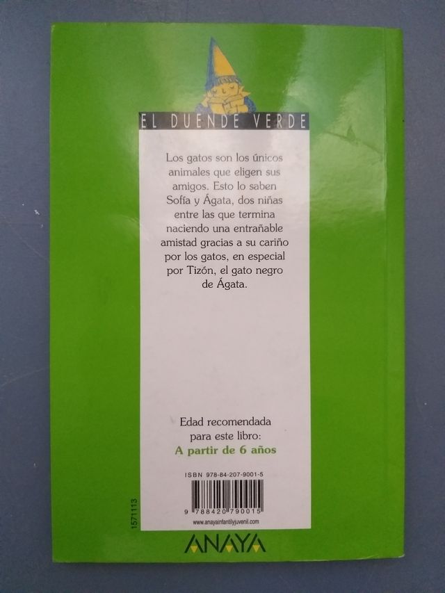 Libro lecturas infantiles. El duende verde. Anaya.