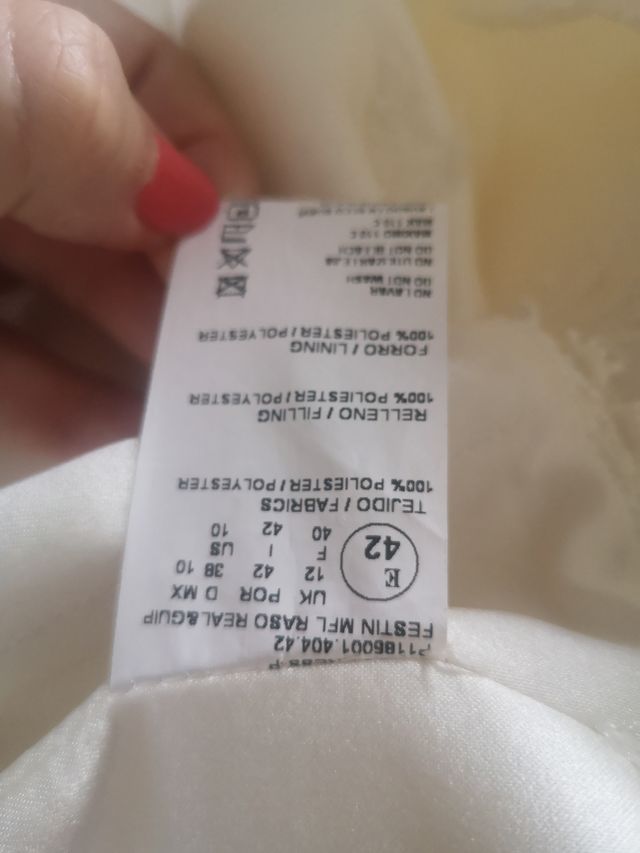 Vestido de novia  talla 42