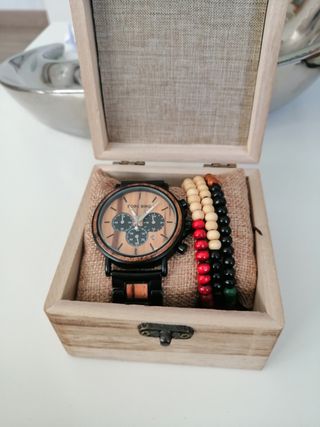 Reloj de pulsera de madera de segunda mano en WALLAPOP Reloj de pulsera de madera de segunda mano en WALLAPOP