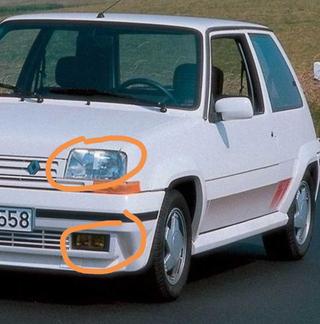 lote faros Renault supercinco GT turbo
