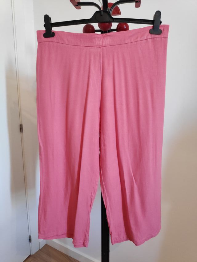 Pantalón culotte rosa