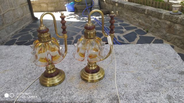 2 lámparas de mesillas vintage 