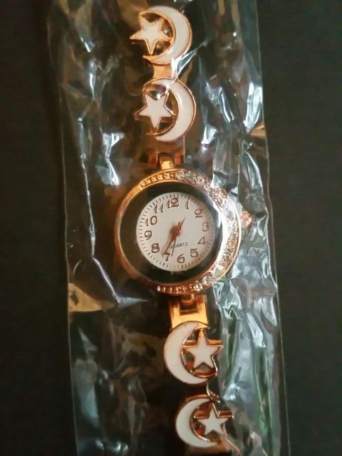 Reloj pulsera para mujer nuevo negro dorado brilla