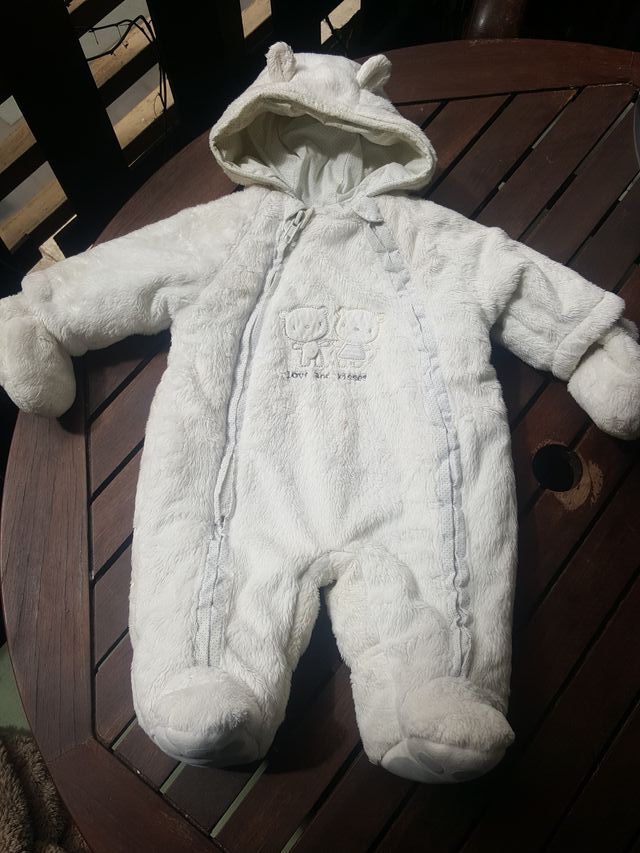 traje buzo bebé invierno osito