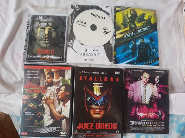 6 peliculas DVD a 1 euro cada una